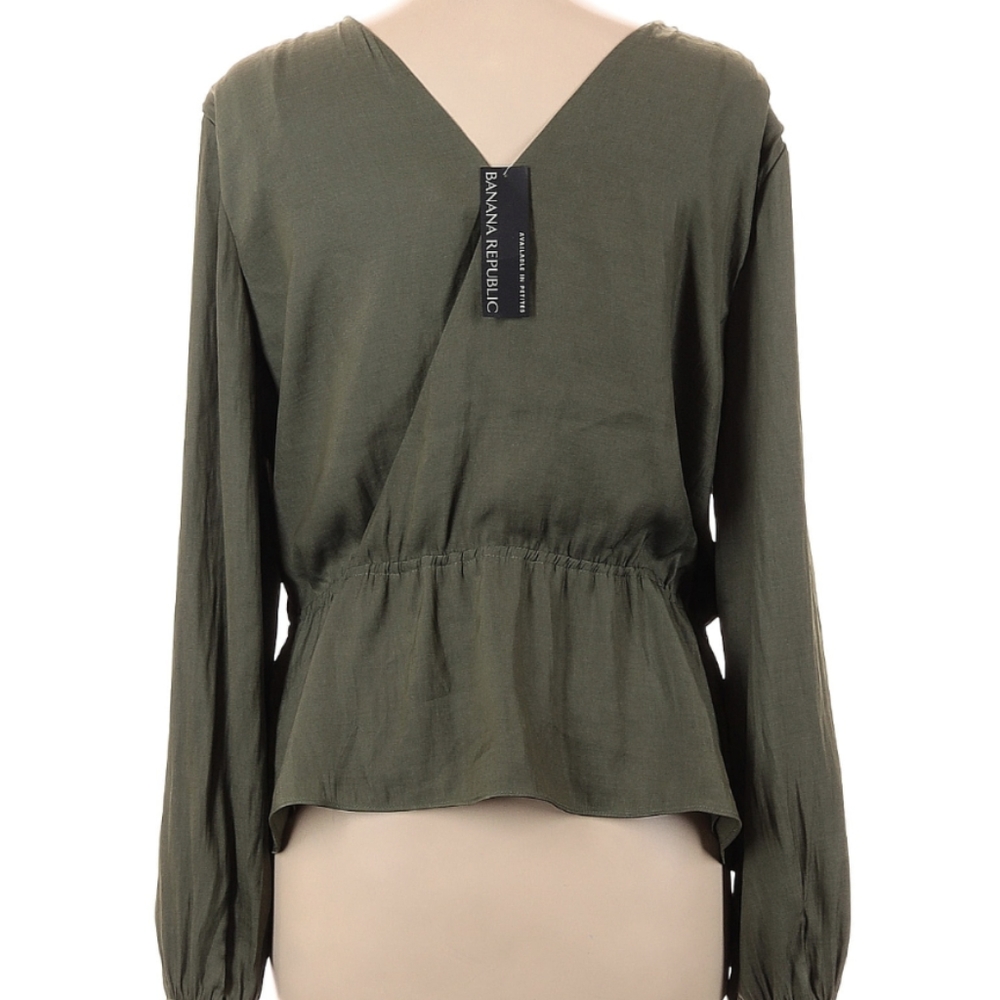 BANANA REPUBLIC Long Sleeve Slouchy Peplum Blouse NWT - Picture 2 of 8